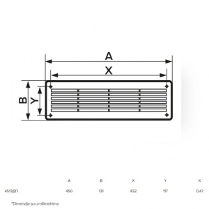 ERA ZALUZINA 4513DP BELA (450x131 mm) - Img 2