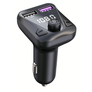 FM transmiter C43 USB, QC 3.0 Bluetooth 5.0, handsfree crni - Img 1