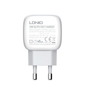 Kucni punjac LDNIO A2313C, PD QC3.0, 18W, sa Type C na iPhone lightning kablom - Img 2