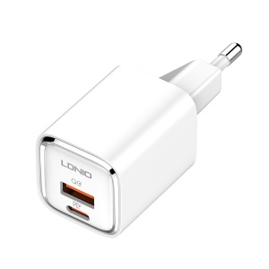 Kucni punjac LDNIO A2317C, 3.6A, QC3.0 18W, PD 30W sa Iphone lightning kablom beli - Img 2