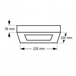 LED PANEL N/Z KNS5-18W 6500K CRNI - Img 2