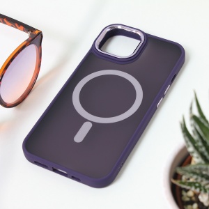 Maska Magsafe colorful za iPhone 14 6.1 ljubicasta