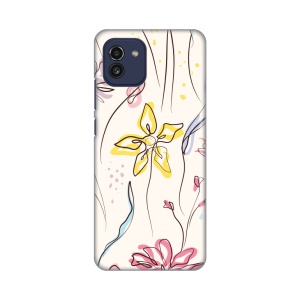 Maska Silikonska Print Skin za Samsung A035G Galaxy A03 Yellow flower