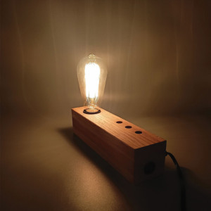 RUSTIK 146 STONA LAMPA 1XE27 HRAST - Img 1