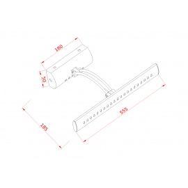 VESTA 140 ZIDNA LAMPA LED 7W 4000K HROM - Img 3