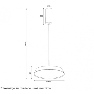 VESTA 640 VISILICA 40W 3000/4000K CRNA - Img 5