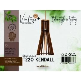 VINTAGE KENDALL T220 VISILICA 1*E27 (O 220 mm, h-460 mm) - SKU01404 - Img 3