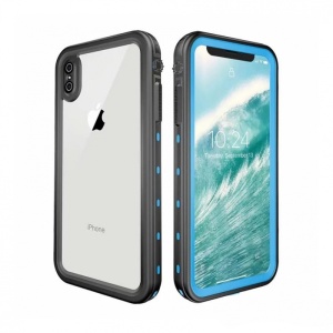 Vodootporna Maska DOT+ za iPhone XS Max svetlo plava