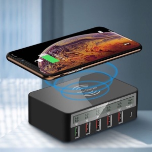 Wireless punjac + 5xUSB + Type C EL01 crni - Img 1