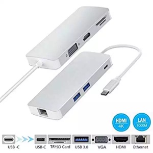 Адаптер-конвертер USB Type C 3.1 в VGA/HDMI/4xUSB 3.0/SD/Type C/LAN Linkom