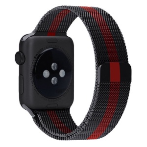 Браслет Intrigue для Apple Watch 42 мм, черный, красный - Img 2