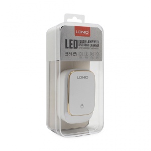 Бытовое зарядное устройство LDNIO A3305 3xUSB 5 В 3,4 А с кабелем типа C, белое