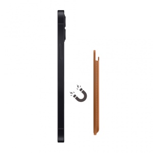 Держатель для карт для iPhone 12 Mini/12/12 Pro/12 Pro Max коричневый - Img 3