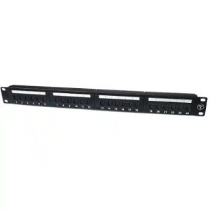 Патч-панель 19/0.5U sa 24RJ-45 STP кат.6A полностью экранированная, SP6a-24-0.5U