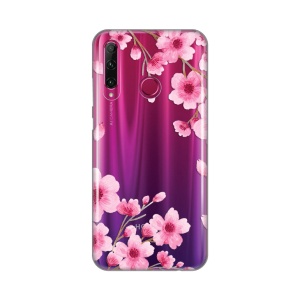 Силиконовый чехол с принтом для Huawei Honor 20 Lite/Honor 20e с розовыми цветами