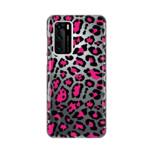 Силиконовый чехол с принтом для Huawei P40 Pink Jungle