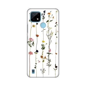 Силиконовый чехол с принтом для Realme C21 Flower