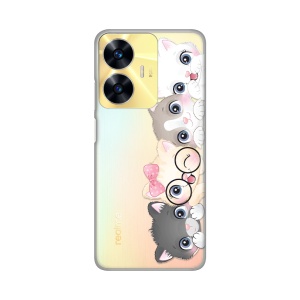 Силиконовый чехол с принтом для Realme C55 Cats