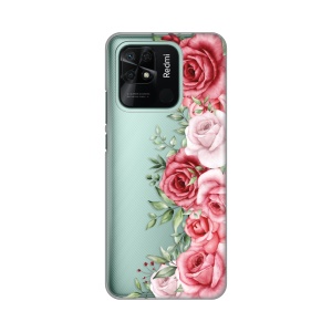 Силиконовый чехол с принтом для Xiaomi Redmi 10C Wild Roses