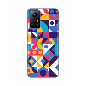 Силиконовый чехол с принтом для Xiaomi Redmi Note 12S (EU) с цветной мозаикой