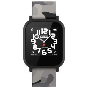 Смарт-часы CANYON My Dino KW-33, для подростков, 1,3-дюймовый IPS-дисплей, IP68, Bluetooth 5.0, совместимы с iOS и Android, 155 мА·ч, армейский серый - Img 2
