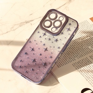 Чехол Shiny Frame для iPhone 14 Pro 6.1, фиолетовый