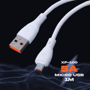 Data kabl micro USB XF-100 5A 1m beli - Img 2