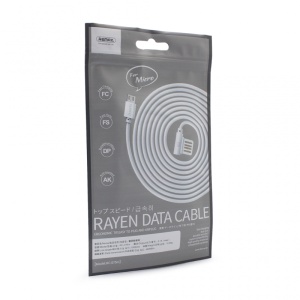 Data kabl REMAX Rayen RC-075m micro USB beli 1m - Img 2