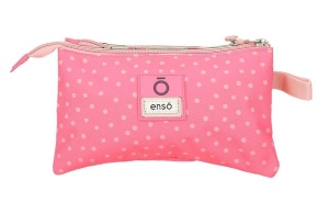 ENSO GARDEN PARTY prazna pernica sa 3 pregrade - pink - Img 3