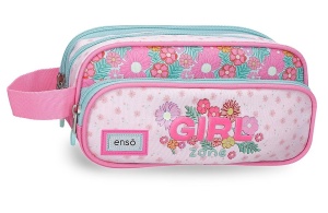 ENSO GIRL ZONE prazna pernica sa 3 pregrade - pink