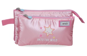 ENSO INTO THE WILD prazna pernica sa 3 pregrade - pink