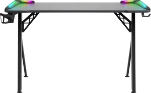 Gaming sto Defender Extreme 75cm x 110cm x 60cm x 15mm/Backlight/Držač za čase/crni - Img 3