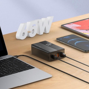 Kucni punjac LDNIO A4808Q SUPER FAST PPS 65W 2xPD 2xUSB crni - Img 3