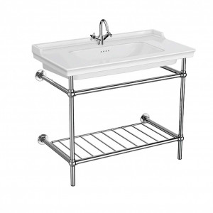 Lavabo VITRA VALARTE sa prelivom sa metalnim stalkom - Img 1