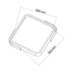LED PLAFONJERA EL1671 K 16W 3000K CRNA/BELA - Img 2