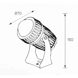 Srednja LED svetiljka GA-SPN030 9W 3000K