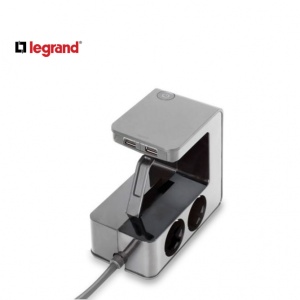 LG 694812 PRODUZNI BLOK SA KACENJEM 4X2P+E 2XUSB-A 1.5M (CRNA) - Img 1