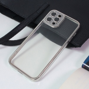 Maska Silikon Camera Diamond iPhone 12 Pro 6.1 srebrna