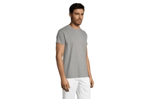 REGENT unisex majica sa kratkim rukavima - grey melange, S - Img 2