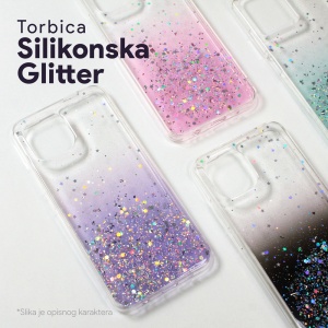 Torbica Silikonska Glitter za Samsung A556F Galaxy A55 5G crna - Img 2