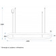 Vesta 519 LED visilica 60W 3000K, bela