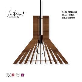 VINTAGE KENDALL T400 VISILICA 1*E27 (O 400 mm, h-390 mm) - SKU01406 - Img 2