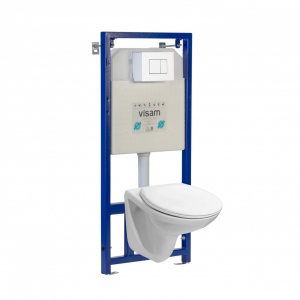 WC SET - Visam ugradni vodokotlić+Visam Efes beli taster+Jika Pro konzolna wc šolja+Minotti soft close wc daska - Img 2