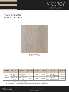 PISO DE INGENIERIA ROBLE INVISIBLE
