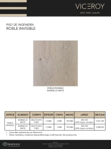 PISO DE INGENIERIA ROBLE INVISIBLE