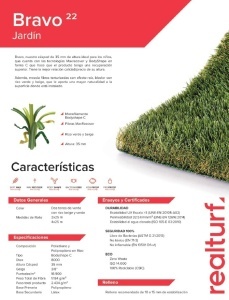 PASTO SINTETICO REAL TURF BRAVO