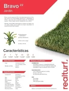 PASTO SINTETICO REAL TURF BRAVO