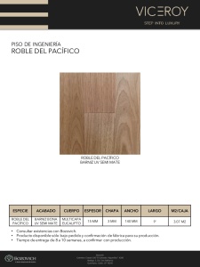 PISO DE INGENIERIA ROBLE FRANCES PACIFICO