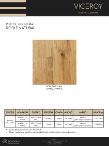 PISO DE INGENIERIA ROBLE NATURAL