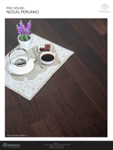 PISO DE MADERA PRETERMINADA NOGAL PERUANO - Img 2